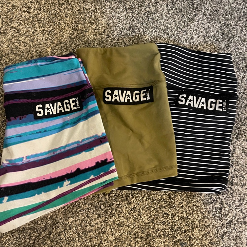 Savage barbell spandex shorts